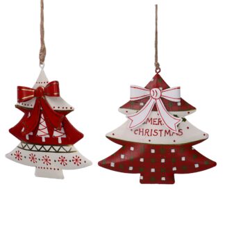 Albero metallo c/fiocco 2 assortiti cm11,5x13