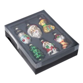 Addobbo per albero vetro confezione 6pzcm21,5x17h5,3