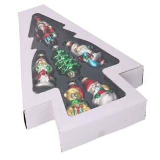 Addobbo per albero vetro confezione 6pzcm22,7x33,3h5