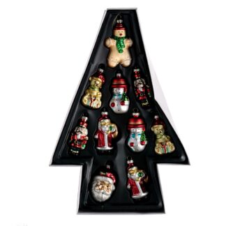 Addobbo per albero vetro confezione 10pz cm29,5x42,7h6,7