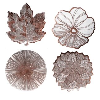 Tovaglietta plastica floreale rosa design assortiti cm ø38