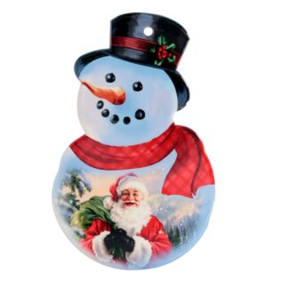 Mattonella ceramica pupazzo di neve babbo natale cm15x24