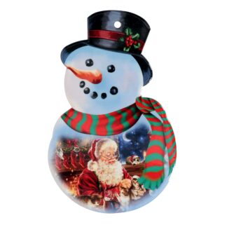 Mattonella ceramica pupazzo di neve babbo natale cm15x24