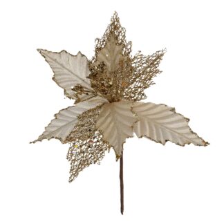 Fiore plastica oro cm ø25h15