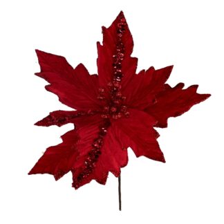 Fiore plastica rosso cm ø30h15