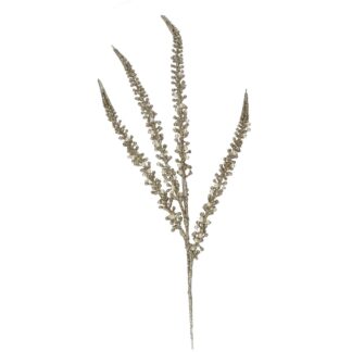 Ramo plastica lavanda champagne con perle cm91