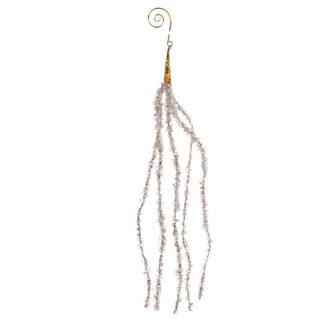 Festone plastica ambra con cristalli cm33