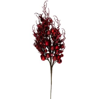 Ramo plastica sfere rosso cm65x4x30