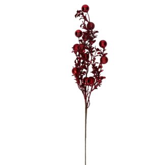 Ramo plastica sfere rosso cm65x4x25