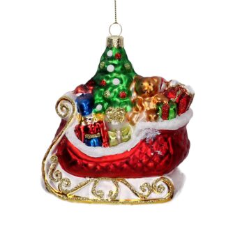 Slitta vetro rosso cm10x5,2x11,2