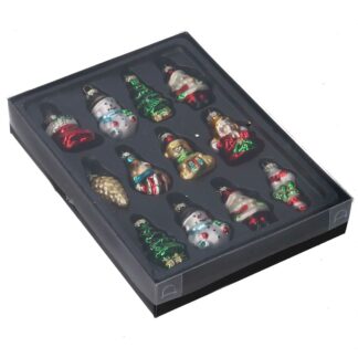 Addobbo per albero vetro confezione 12pz cm21,7x16,1h3,6