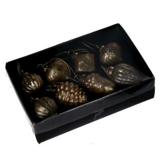 Sfera vetro confezione 8pz oro cm17x11h5