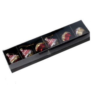 Addobbo per albero vetro cupcake confezione 6pzcm25,3x5,7h4,2