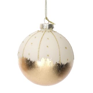 Sfera vetro crema cm ø8h8