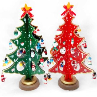 Albero legno colori assortiti cm h30