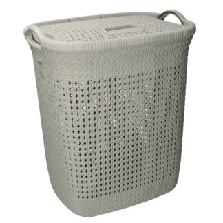 Cestone plastica crema rettangolare cm44x35,7h53