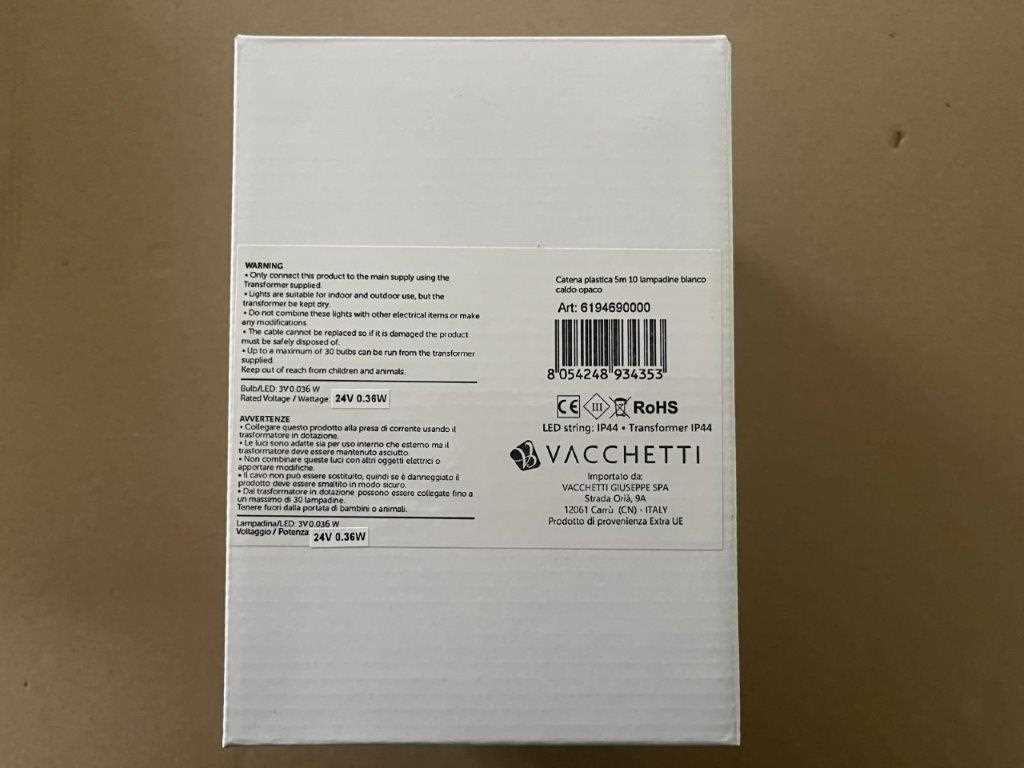 Catena plastica 5m 10 lampadine bianco caldo opaco - immagine 4