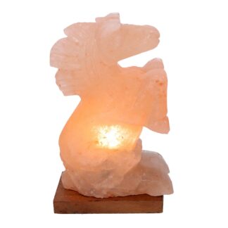 Lampada sale base legno cavallo con attacco cm15x8h22