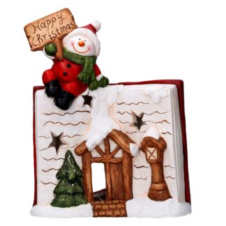 Libro resina portacandele cm32x17h43