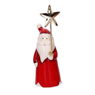 Babbo natale ceramica rosso cm5,5x4,5h11,2