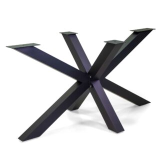 Base tavolo acciaio nero cm140x78h72