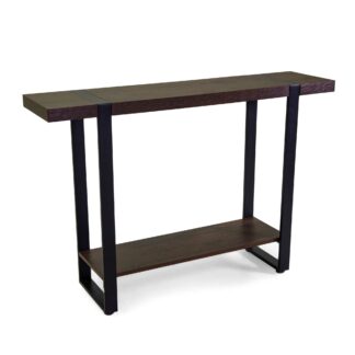 Mobile consolle Mudra legno noce e nerosmontato cm120x30h81