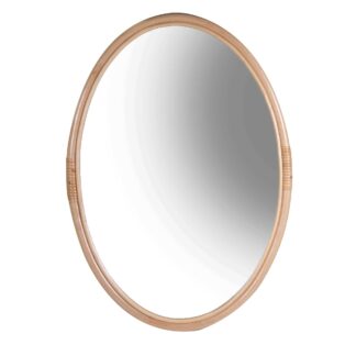 Specchio rattan naturale ovale cm49,5x2x68