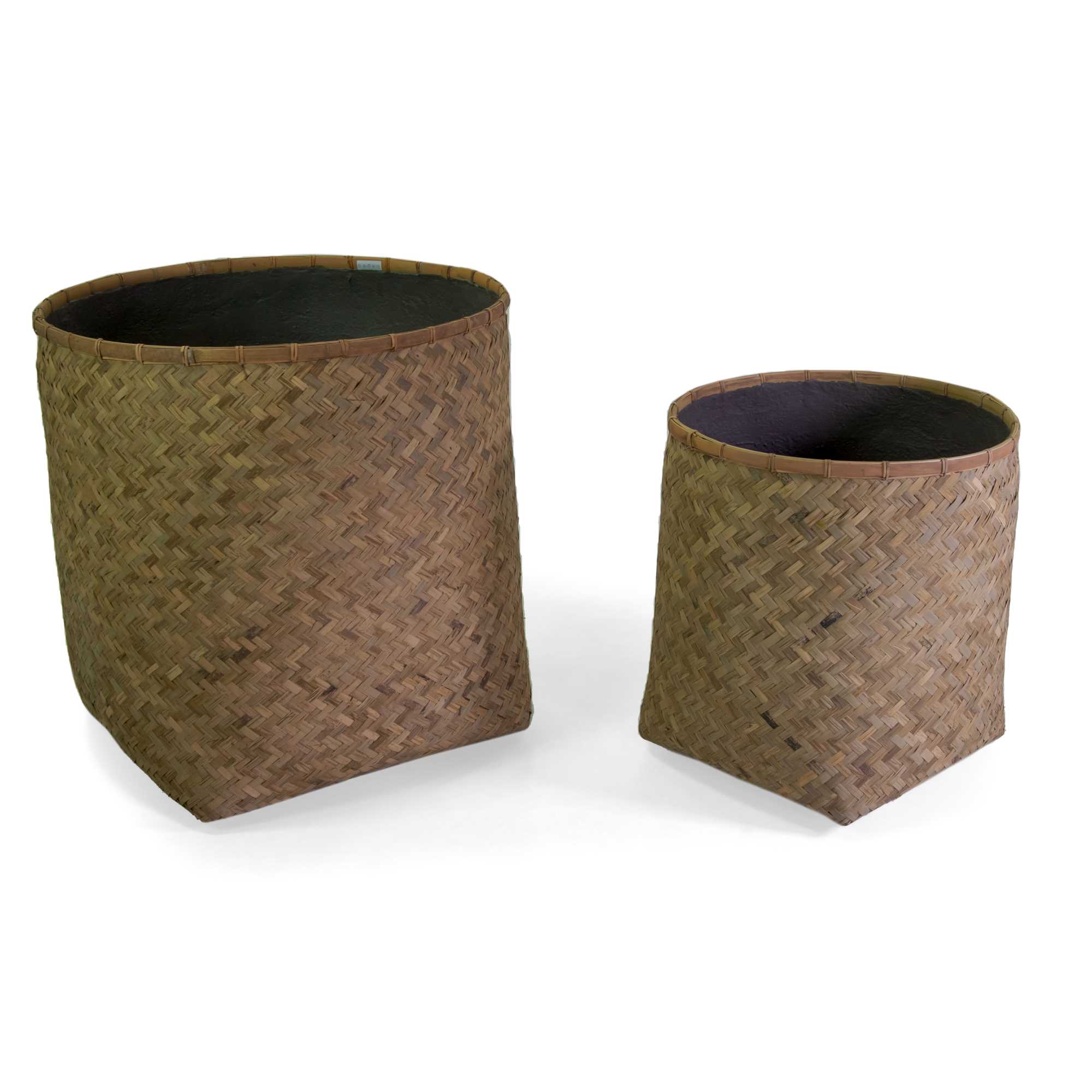 Portavaso cemento bambù 1-2 naturale tondo cm ø75h80 - immagine 2