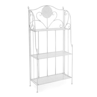 Scaffale metallo Leila 3 ripiani biancocm58x28h120