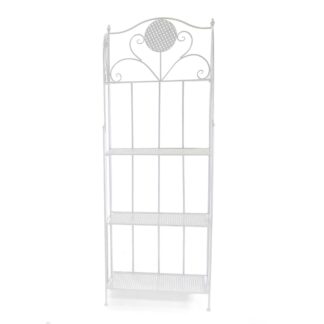 Scaffale metallo Leila 4 ripiani biancocm58x28h160