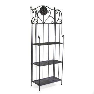 Scaffale metallo Leila 4 ripiani antracite cm58x28h160