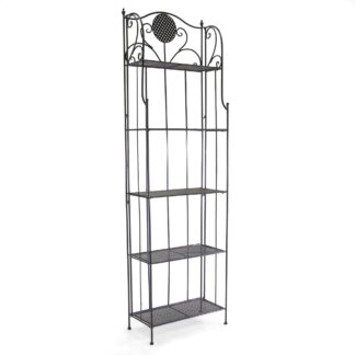 Scaffale metallo Leila 5 ripiani antracite cm58x28h198