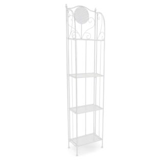 Scaffale metallo Leila 4 ripiani biancocm35x25h158