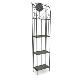 Scaffale metallo Leila 4 ripiani antracite cm35x25h158