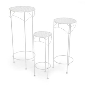 Colonnina metallo 1-3 Leila bianco tondo cm ø30h70