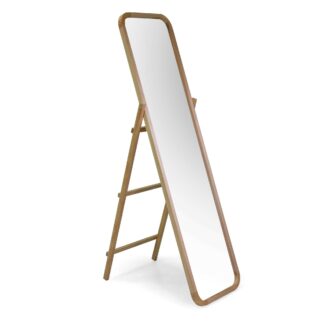 Specchio da terra legno naturale rettangolare cm40x4h160