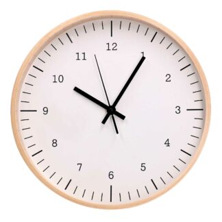 Orologio legno bianco tondo cm ø31,5h5