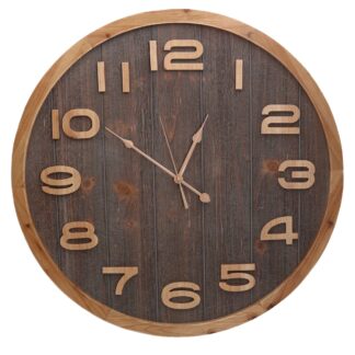 Orologio legno naturale tondo cm ø60h3,5