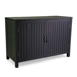 Mobiletto alluminio 2 ante antracite cm132x54,5h90