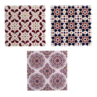 Sottopentola ceramica mandala quadro 3 assortiti cm16x16x0,6