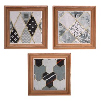 Sottopentola ceramica cornice quadro 3 assortiti cm16x16x0,6