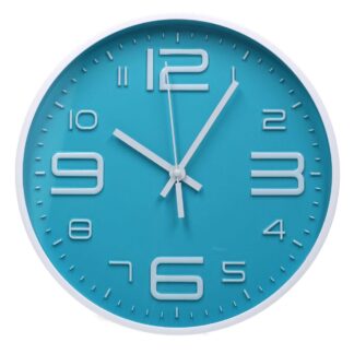 Orologio plastica azzurro tondo cm ø30