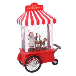 Decorazione natale plastica candy shop cm17,5x10h27,5