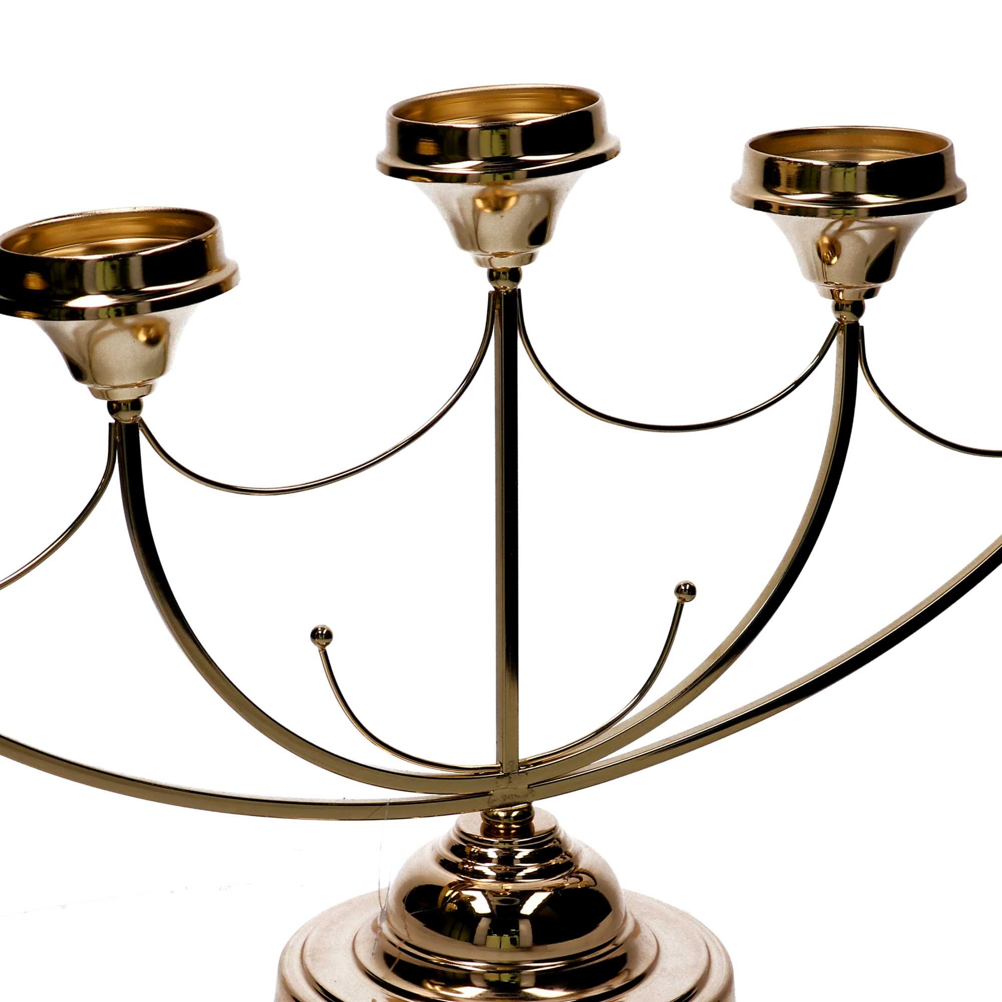 Portacandele candelabro metallo oro cm75x20h50 - immagine 3