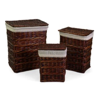 Cestone rattan c/fodera 1-3 noce rettangolare cm45x33h56
