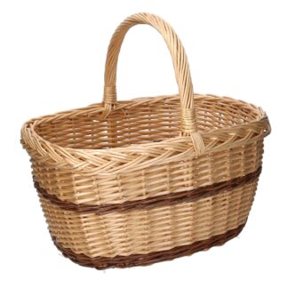 Cesto vimini naturale ovale cm40x32h21