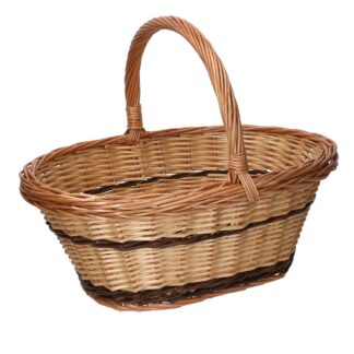 Cesto vimini naturale ovale cm42x30h16