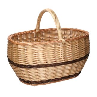 Cesto vimini naturale ovale cm45x32h25