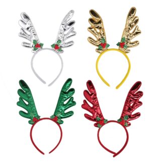 Cerchietto tessuto orecchie renna assortiti cm22x3x25