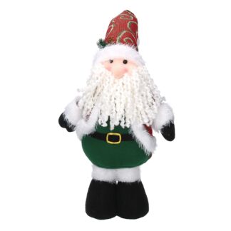 Babbo natale tessuto verde rosso cm28x9h40